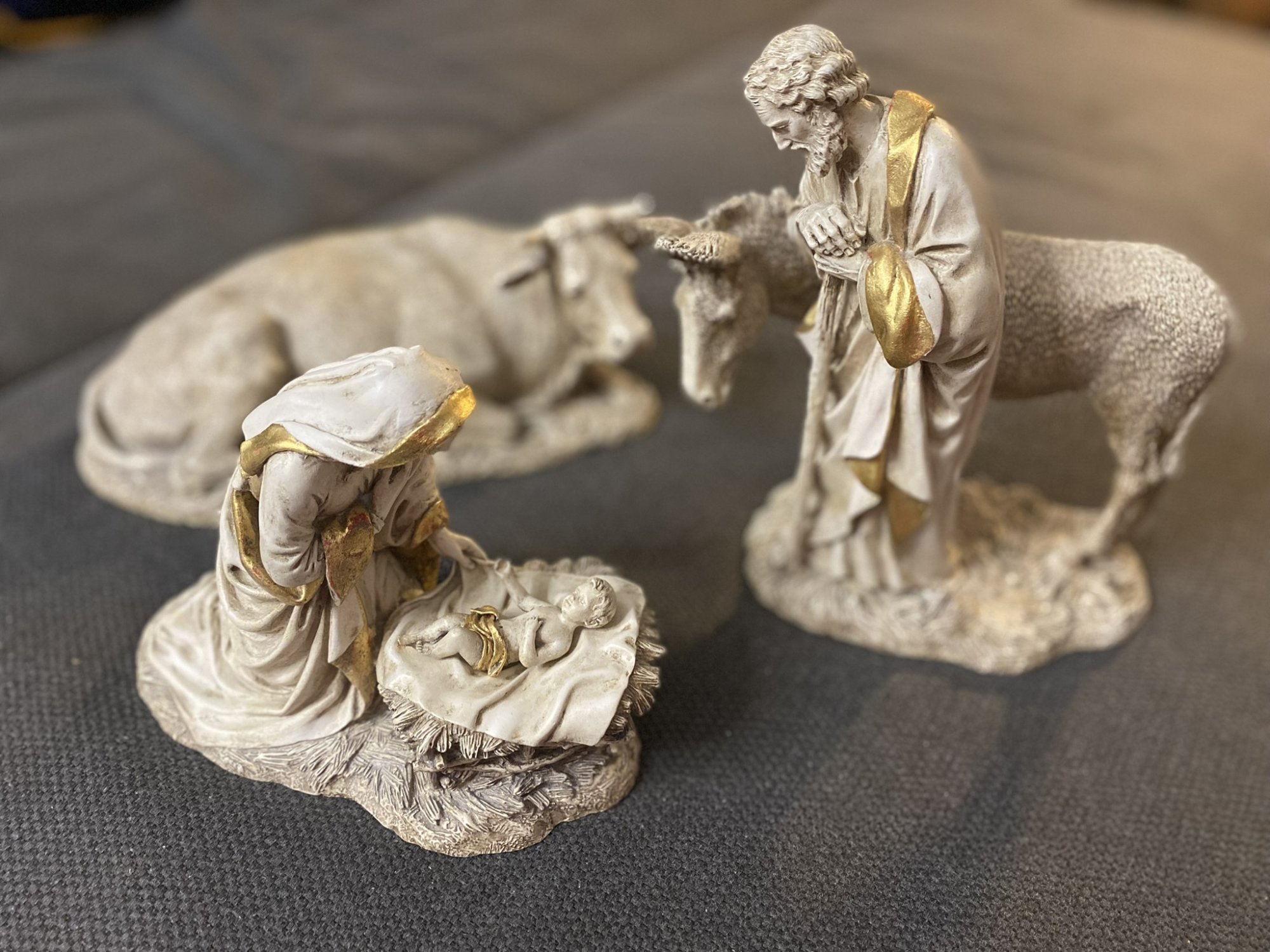 Belén en blanco - Figuras de Landi — Policromía, foto 2
