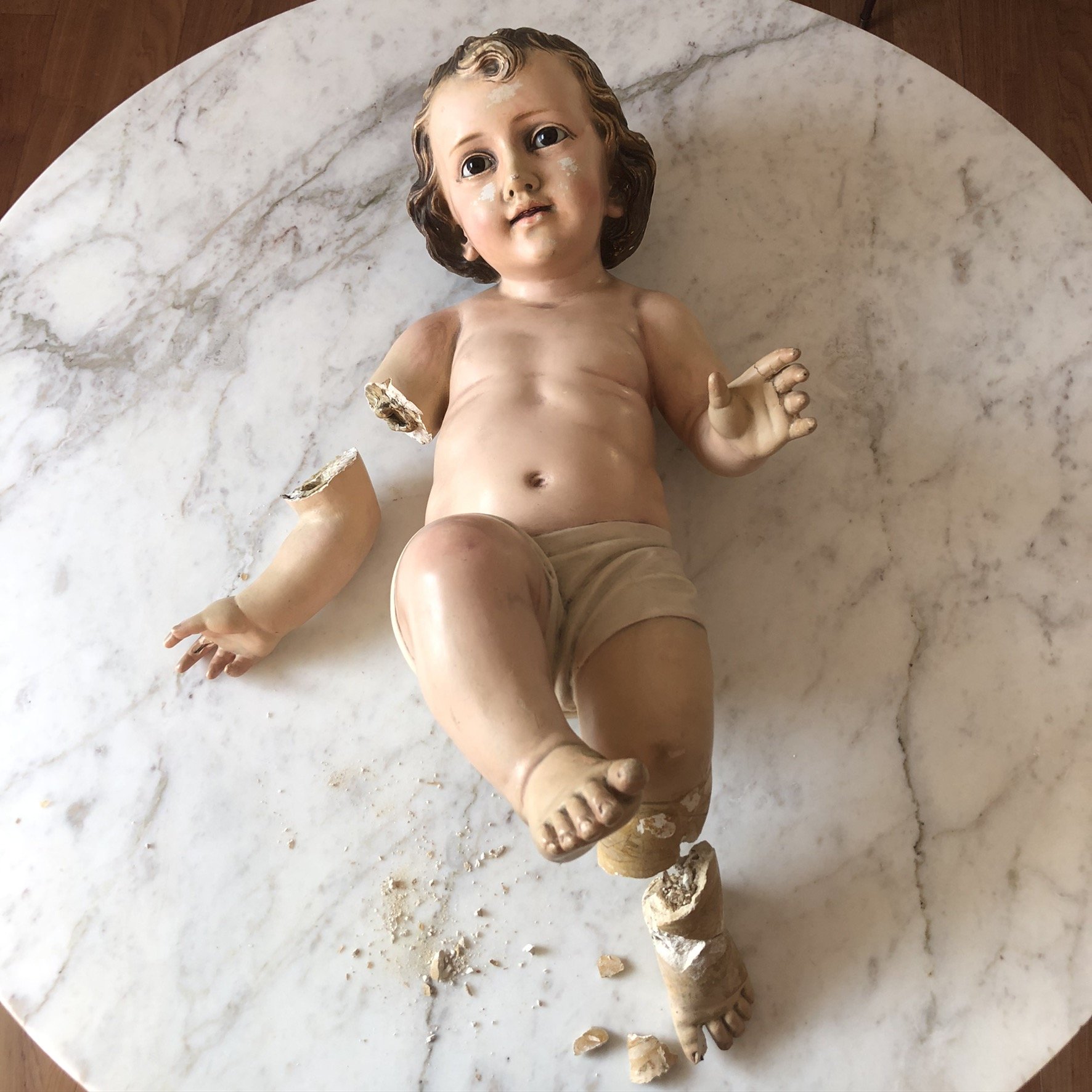 Repair and Repainting of an Infant Jesus Figure — Repairs and repainting, photo 4