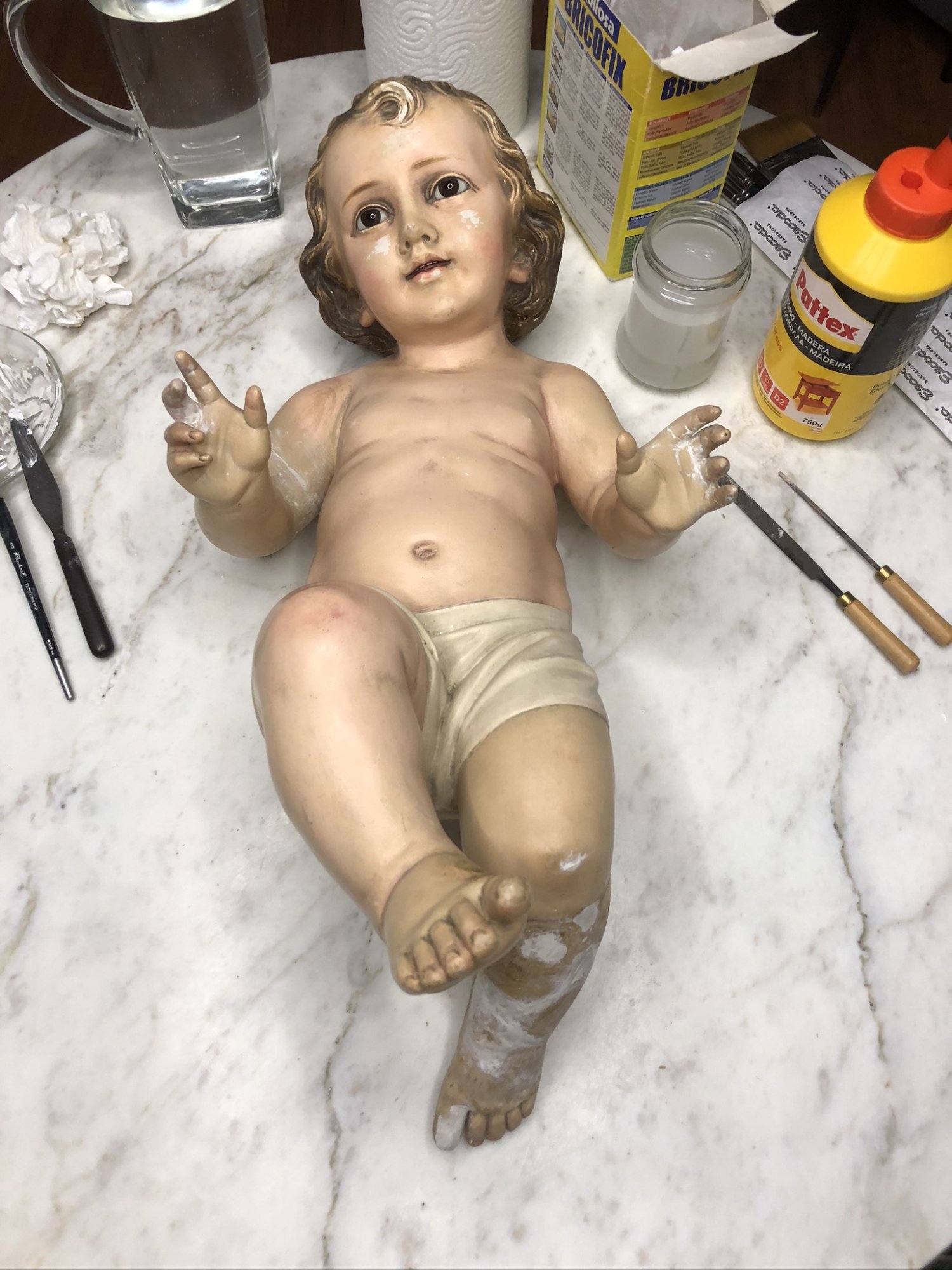 Repair and Repainting of an Infant Jesus Figure — Repairs and repainting, photo 5