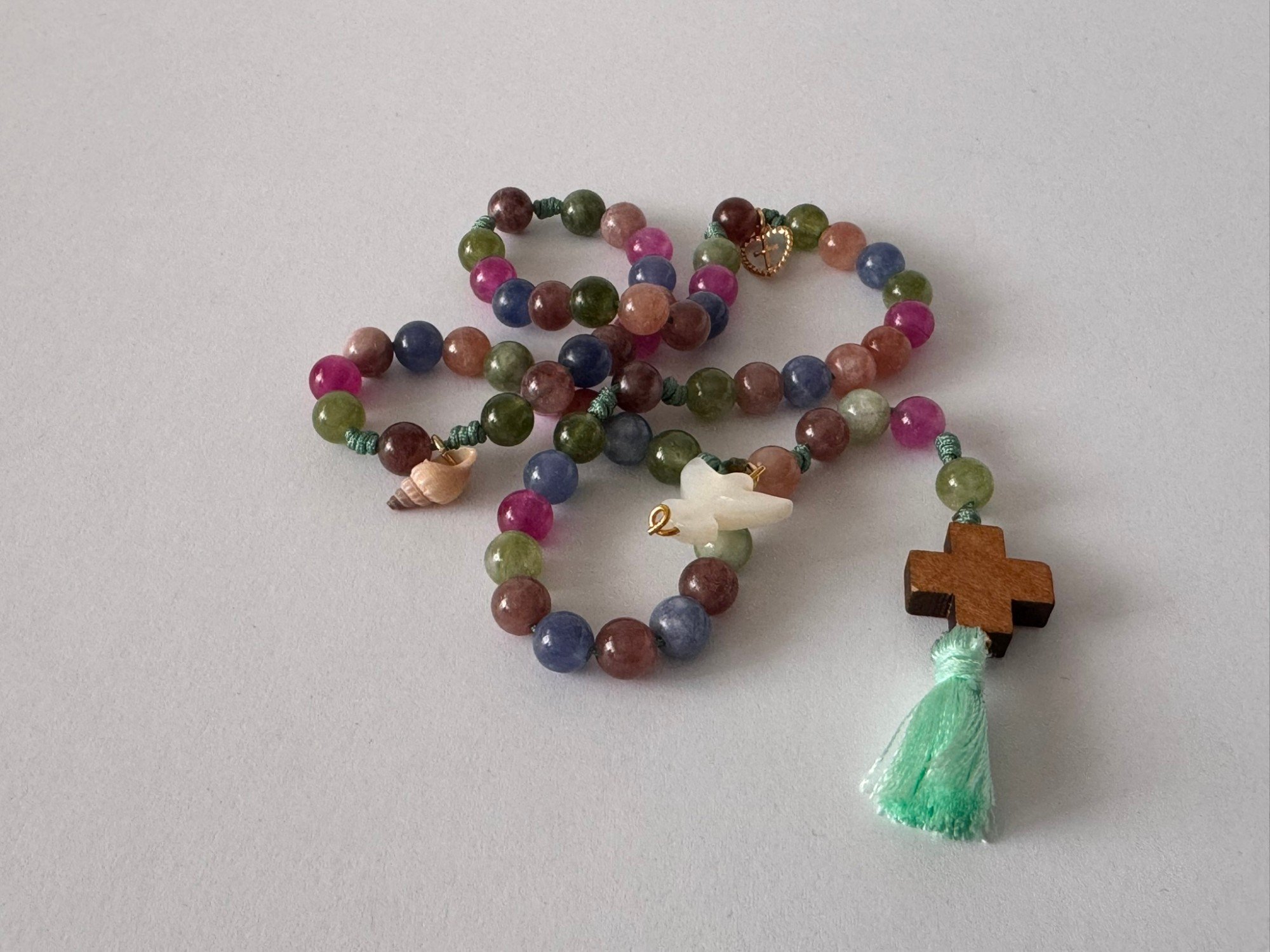 Rosario de piedras semi-preciosas VIII — Objetos de devoción, foto 1